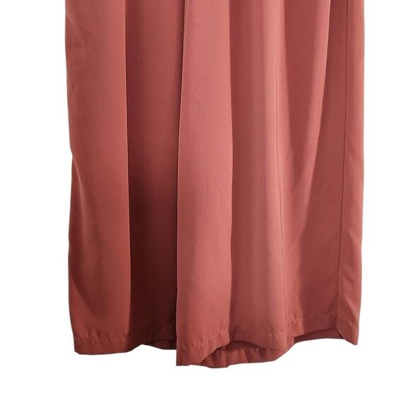 Octavia Terra Cotta Wide Leg Capri Pants Size Small Flowy Pull-on Boho Pants