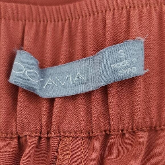 Octavia Terra Cotta Wide Leg Capri Pants Size Small Flowy Pull-on Boho Pants