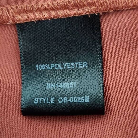 Octavia Terra Cotta Wide Leg Capri Pants Size Small Flowy Pull-on Boho Pants