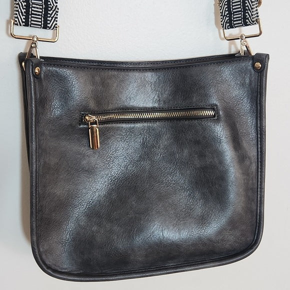 HKCLUF Gray Crossbody Bag