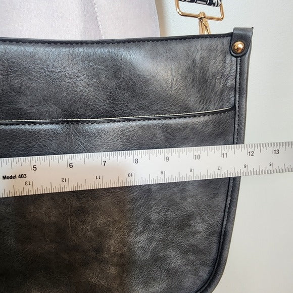 HKCLUF Gray Crossbody Bag