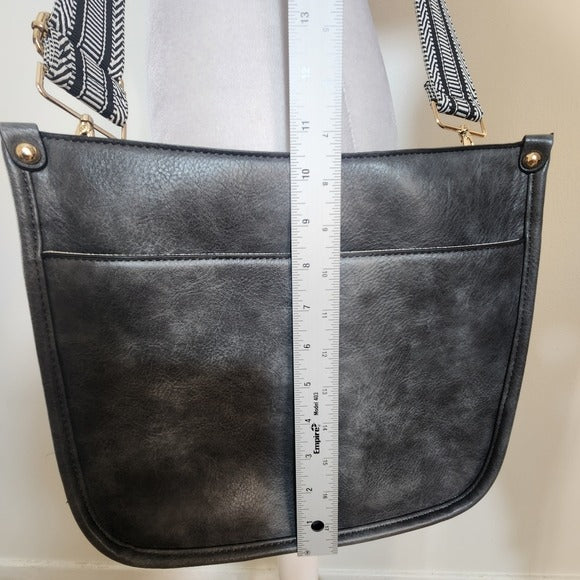 HKCLUF Gray Crossbody Bag