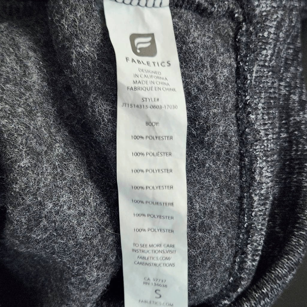 Fabletics Black Yukon Dress Size Small Black Knit Mini Dress with Hoodie