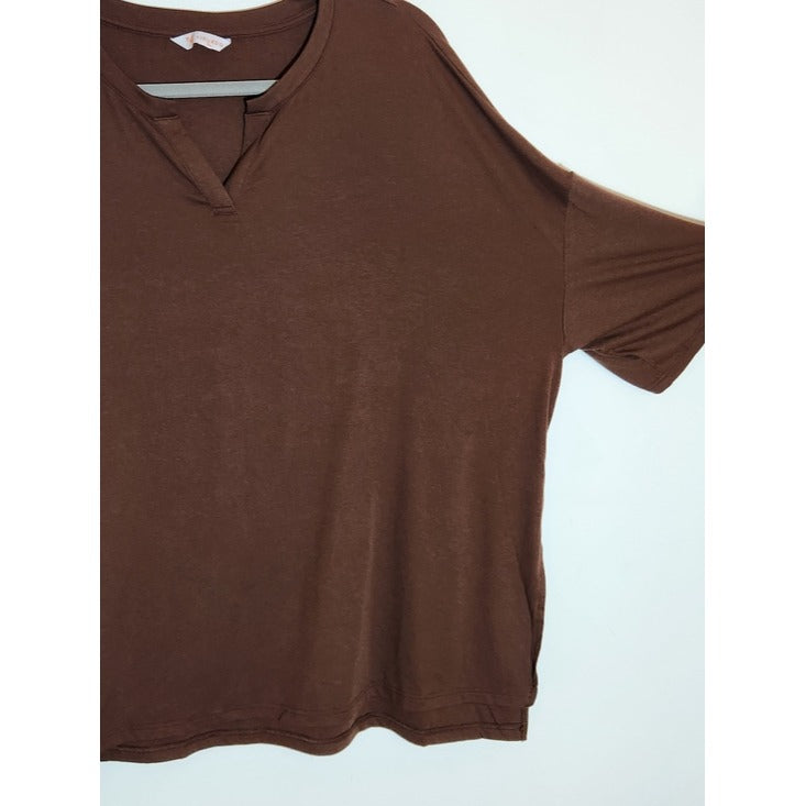 Kirundo Brown V-Neck Tee Size XL