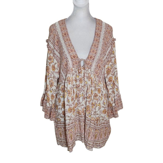 Free People Pink Moonlight Dance Tunic Size Medium