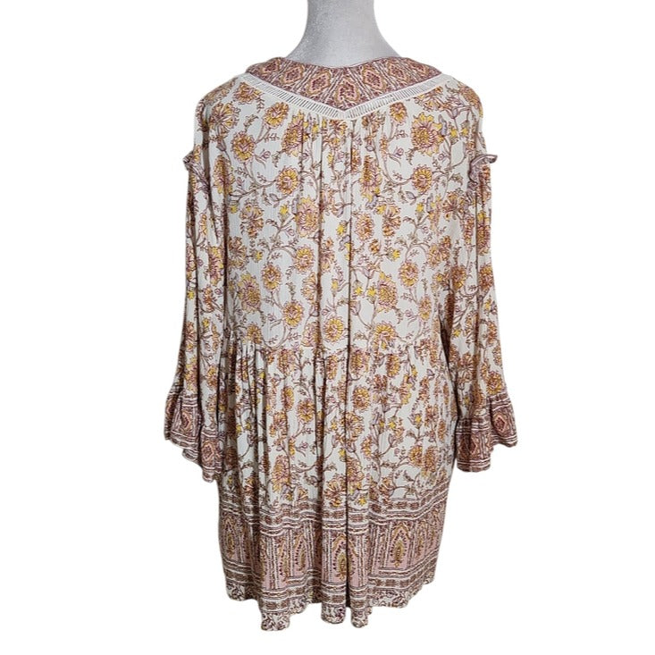 Free People Pink Moonlight Dance Tunic Size Medium