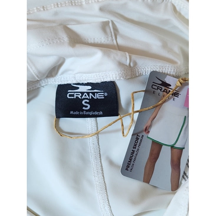 Crane White and Green Athleisure Skort NWT Size Small Flaw