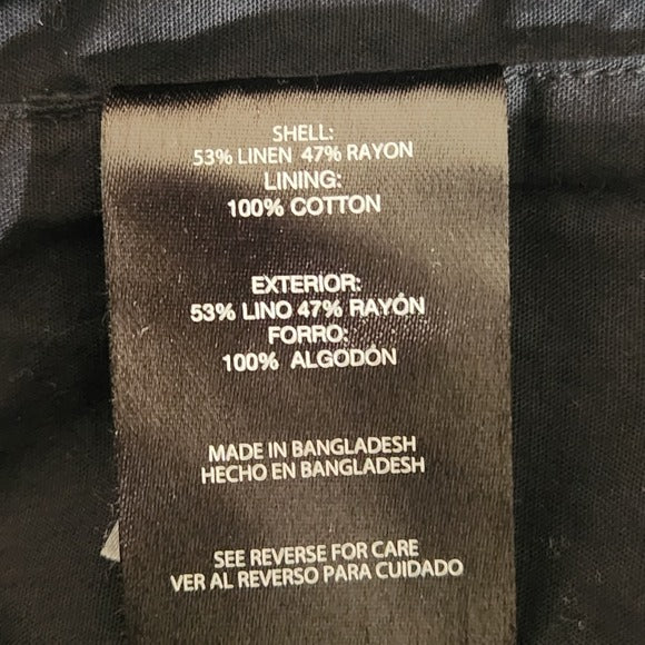 Express Black Linen Button-Up Vest Size XXL NWT Linen Blend Vest