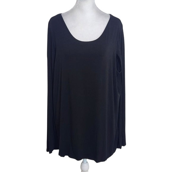 Chico's Black Sleeveless Top with Attached Cape Size XXL Black Caped Top