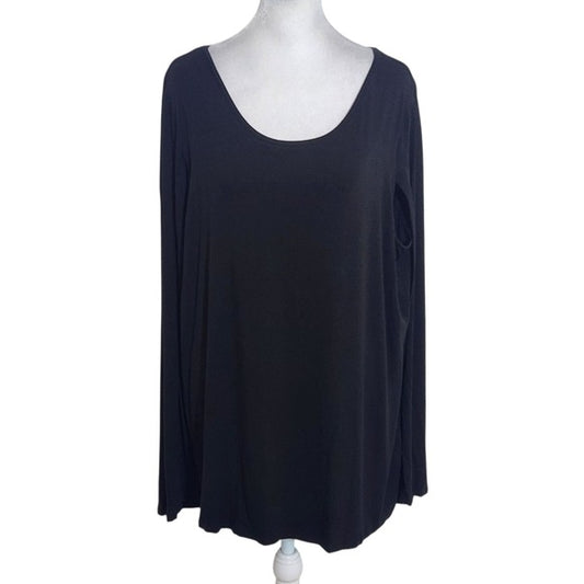 Chico's Black Sleeveless Top with Attached Cape Size XXL Black Caped Top