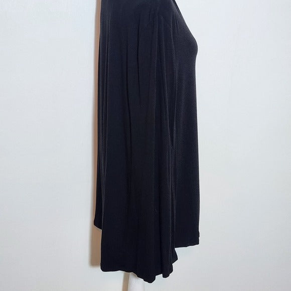 Chico's Black Sleeveless Top with Attached Cape Size XXL Black Caped Top