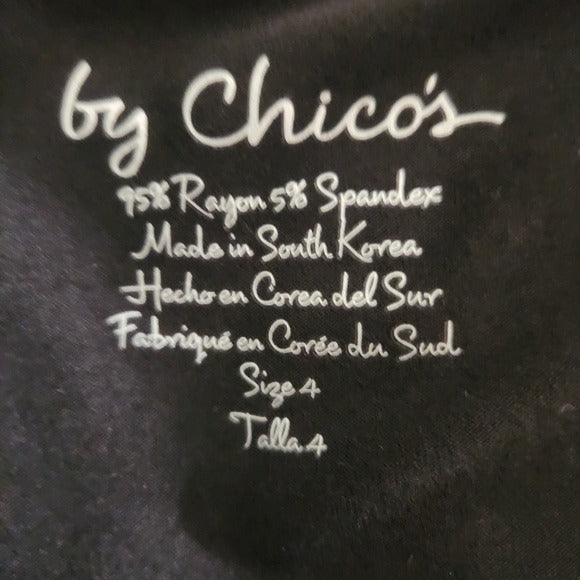 Chico's Black Sleeveless Top with Attached Cape Size XXL Black Caped Top
