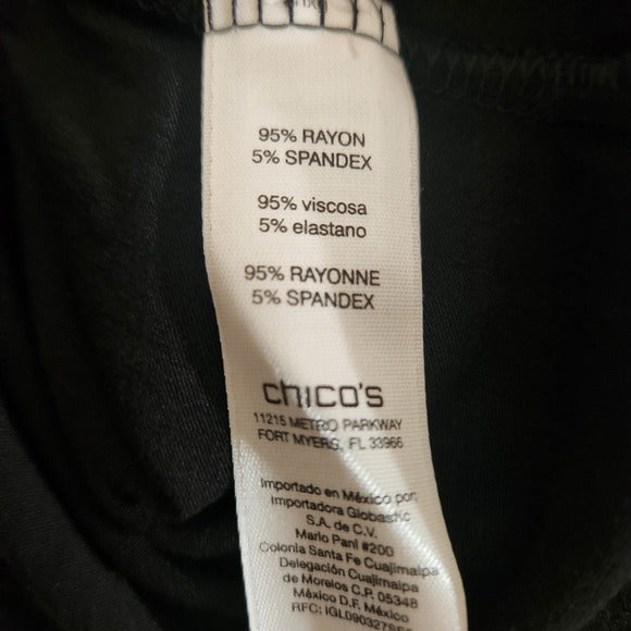 Chico's Black Sleeveless Top with Attached Cape Size XXL Black Caped Top