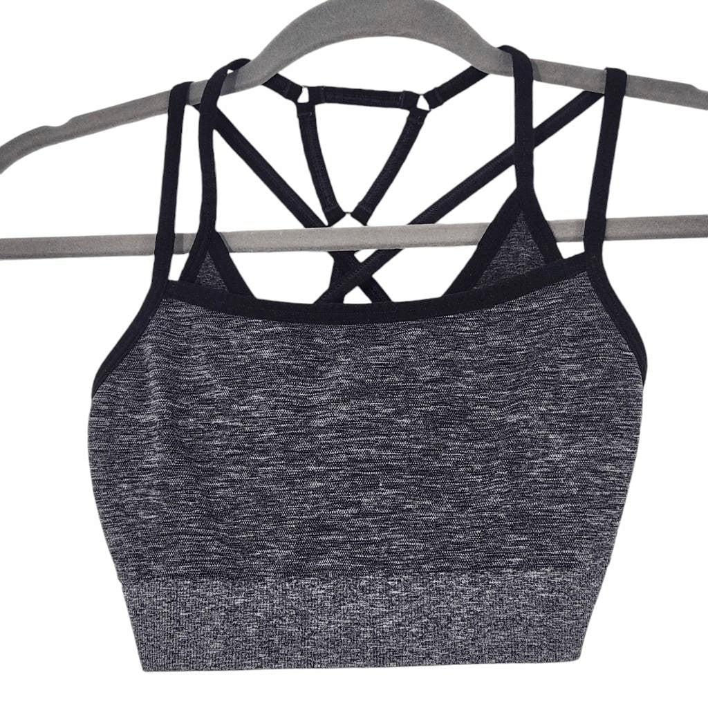 Gymshark Gray Sports Bra Size Small Gym Shark Gray and Black Sports Bra