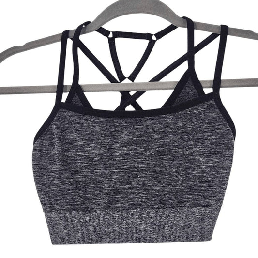 Gymshark Gray Sports Bra Size Small Gym Shark Gray and Black Sports Bra