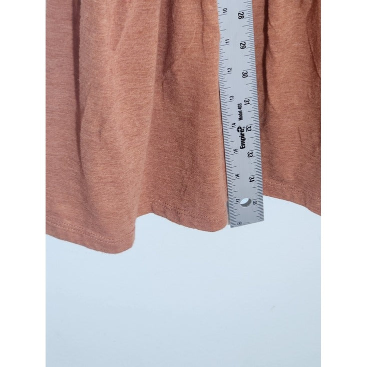 Matilda Jane Rust Orange Tiered Mini Dress Boho Pockets Short Sleeve Size Small