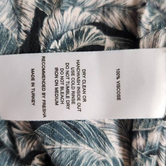 Fresha London Tropical Print Green Jumpsuit Size XS