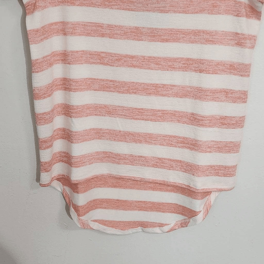Market & Spruce Pink and White Striped Top NWT Size XS Petite Pink Tee Stripes