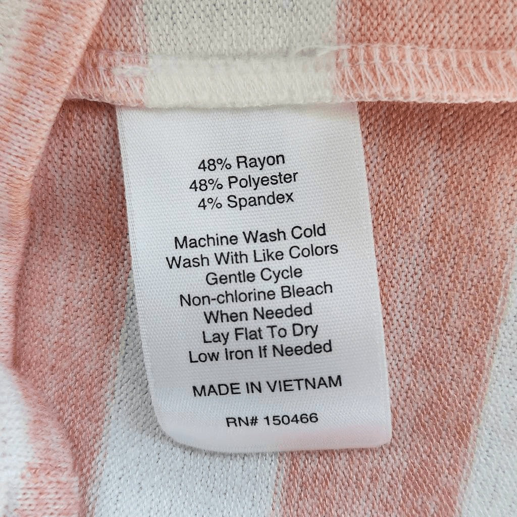 Market & Spruce Pink and White Striped Top NWT Size XS Petite Pink Tee Stripes