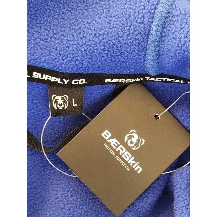 Baerskin Tactical Supply Co. Blue Fleece Hooded Jacket NWT Size Large