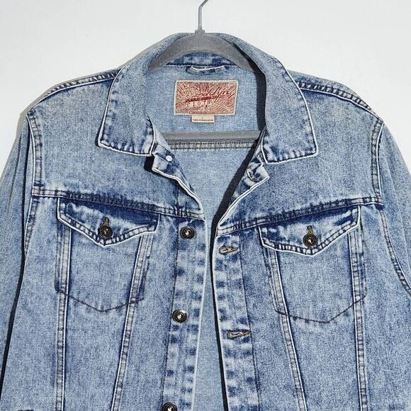 Brooklyn Cloth Jean Jacket Size Large Vintage Look Denim Jacket New