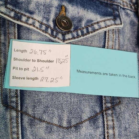 Brooklyn Cloth Jean Jacket Size Large Vintage Look Denim Jacket New