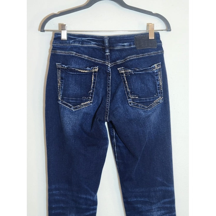 Silver Jeans Womens Avery Straight Dark Wash Jeans Size 27