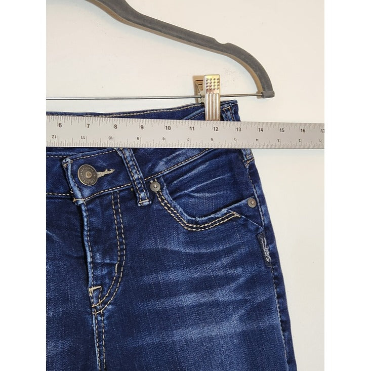 Silver Jeans Womens Avery Straight Dark Wash Jeans Size 27
