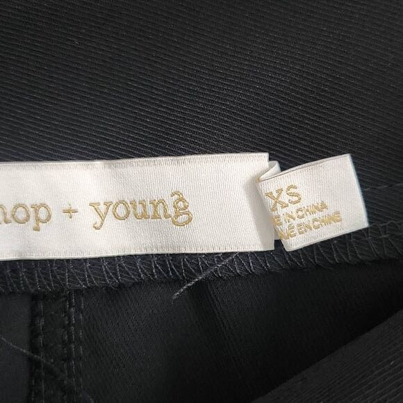 Bishop + Young Black Cargo Mini Wrap Skirt Size XS Mini Black Military Skirt, New