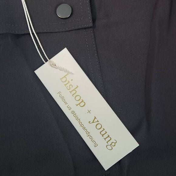 Bishop + Young Black Cargo Mini Wrap Skirt Size XS Mini Black Military Skirt, New