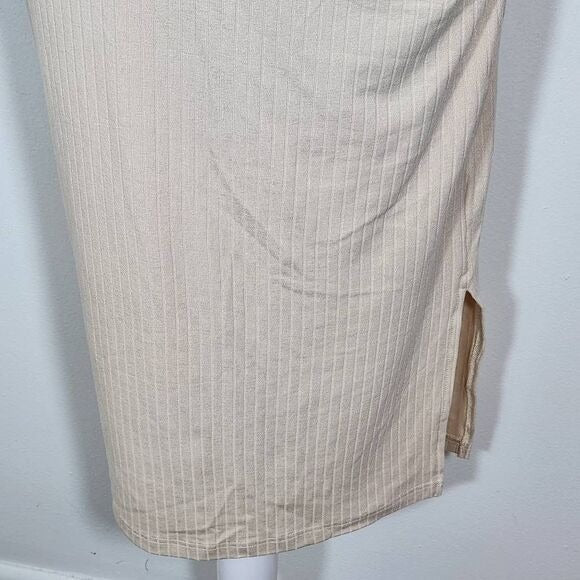 Pretty Garden Chic Cream Ribbed Knit Matching Set Size Small, New