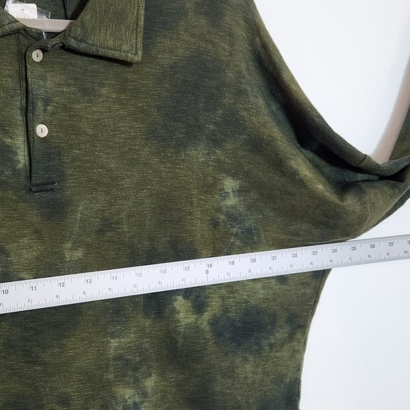 Olivaceous Olive Green Dyed Cropped Polo Sweatshirt Size Medium NWT