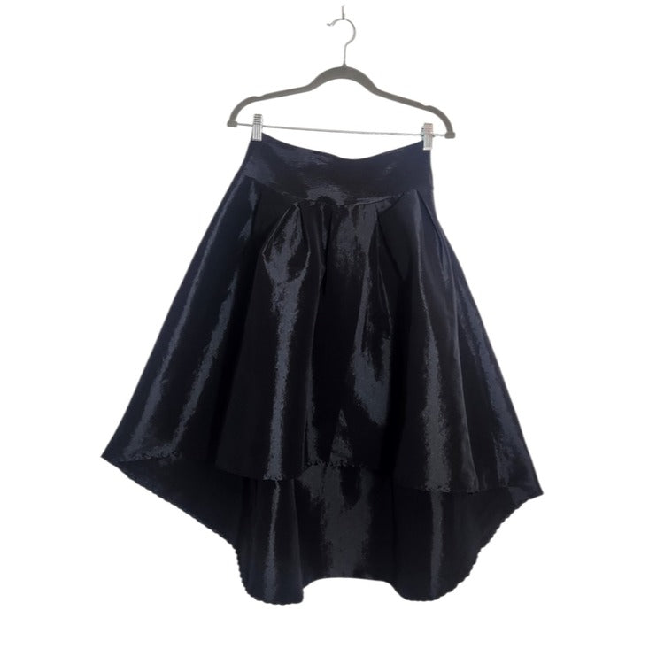 Touch Me Black Satin High Low Cocktail Skirt Size 1X