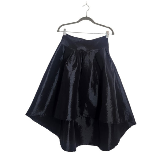 Touch Me Black Satin High Low Cocktail Skirt Size 1X