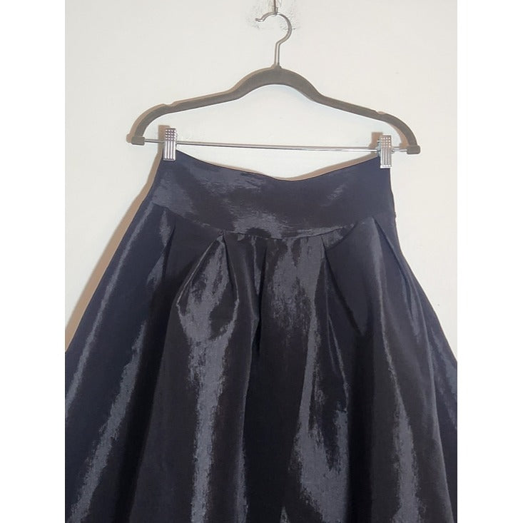 Touch Me Black Satin High Low Cocktail Skirt Size 1X