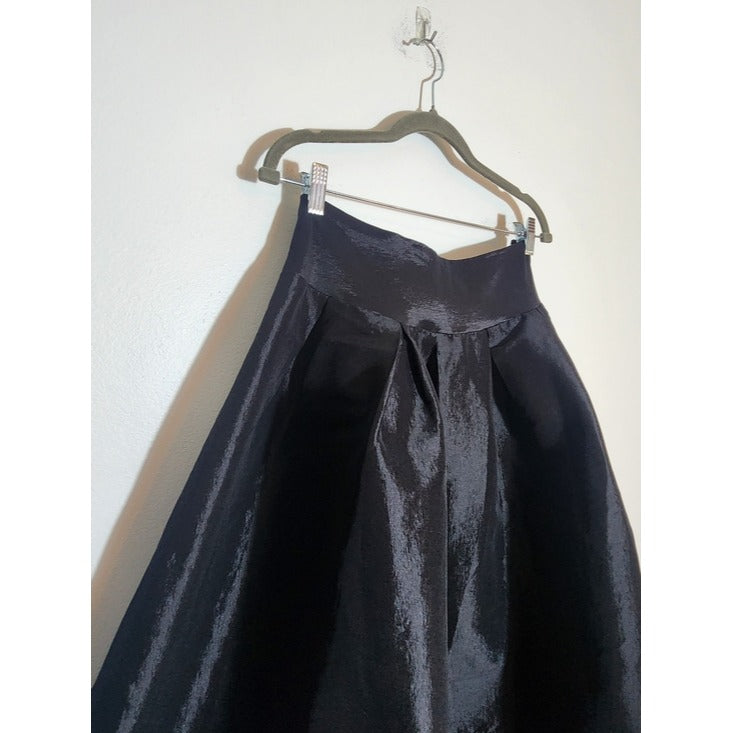 Touch Me Black Satin High Low Cocktail Skirt Size 1X