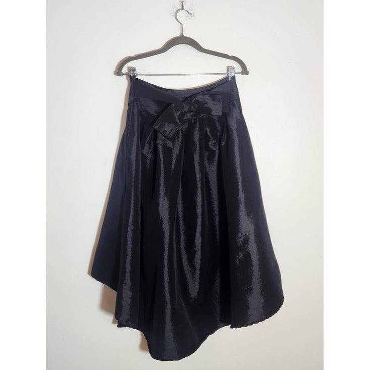 Touch Me Black Satin High Low Cocktail Skirt Size 1X