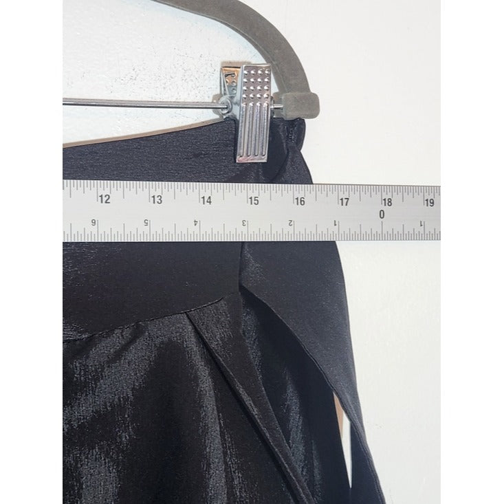Touch Me Black Satin High Low Cocktail Skirt Size 1X