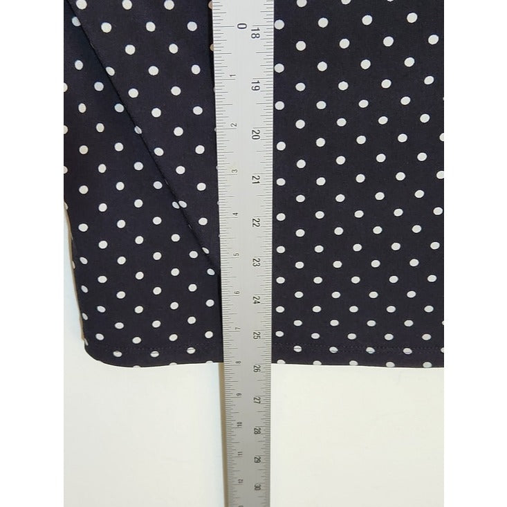 DKNY Black and White Polka Dot Blouse Size XL