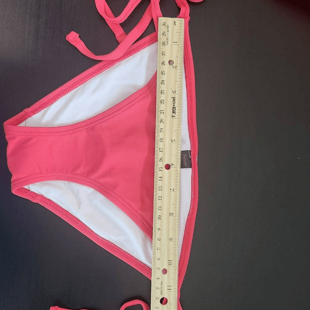 Frederick's of Hollywood Pink Bikini Bottoms Size Small NWT Pink String Bikini
