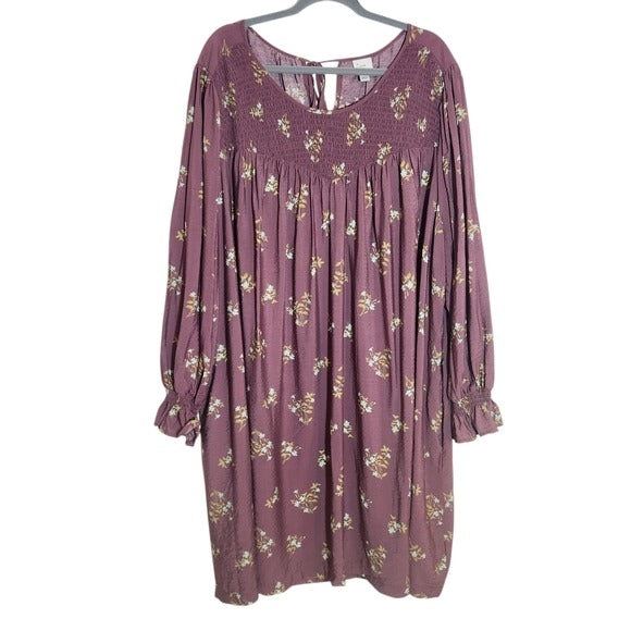 A New Day Purple Floral Dress Size 3X