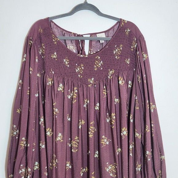 A New Day Purple Floral Dress Size 3X