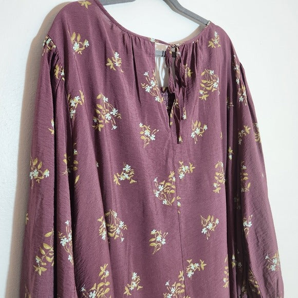A New Day Purple Floral Dress Size 3X