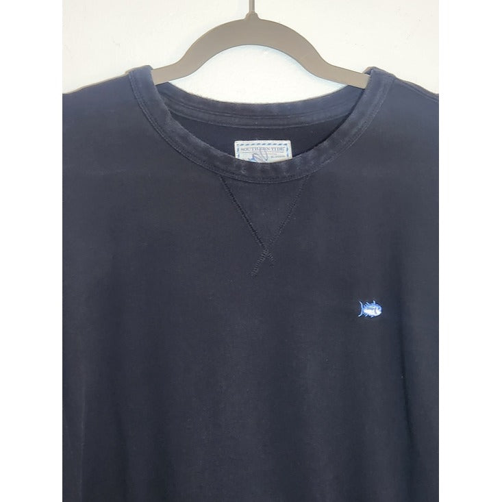 Southern Tide Black Cotton Pullover Sweatshirt Size XL