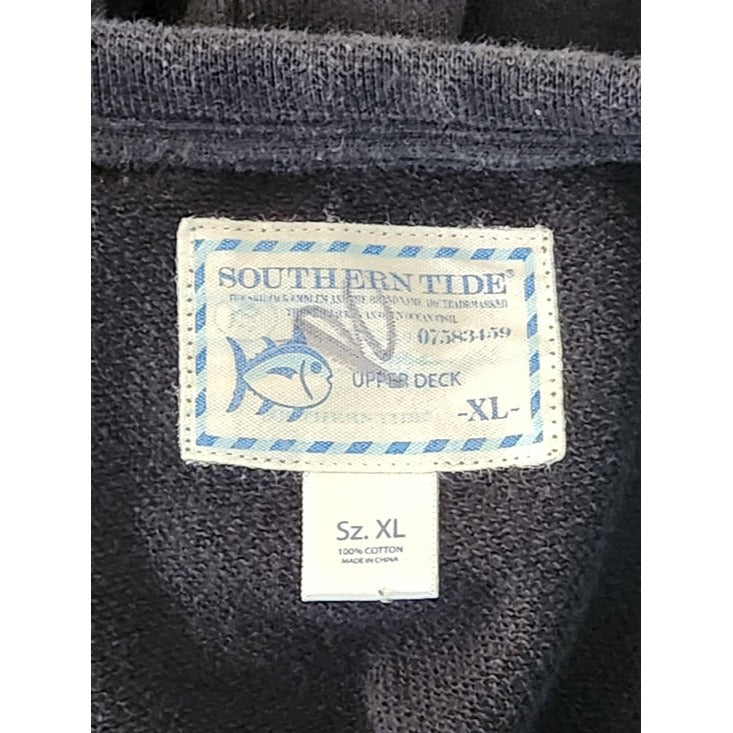 Southern Tide Black Cotton Pullover Sweatshirt Size XL