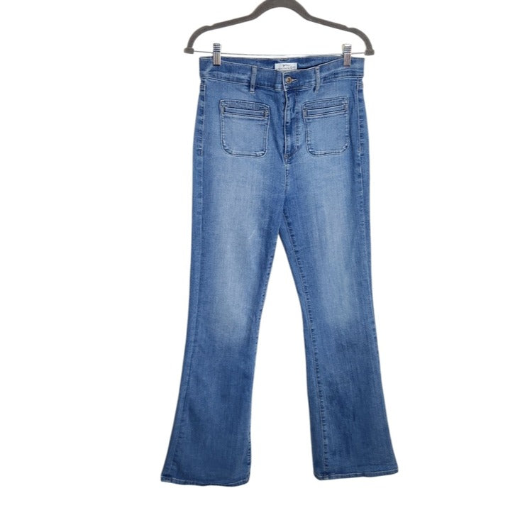 LOFT Slim Fit Flare Jeans with Patch Pockets Size 8/29