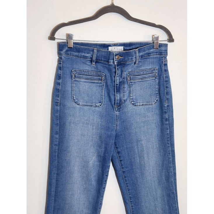 LOFT Slim Fit Flare Jeans with Patch Pockets Size 8/29