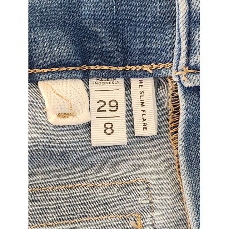 LOFT Slim Fit Flare Jeans with Patch Pockets Size 8/29