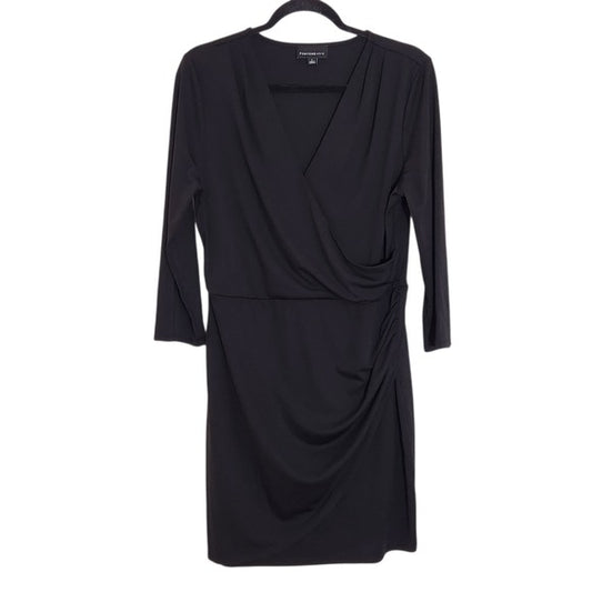 Fortune + Ivy Black Dolman Sleeve Dress Size Large Wrap Look