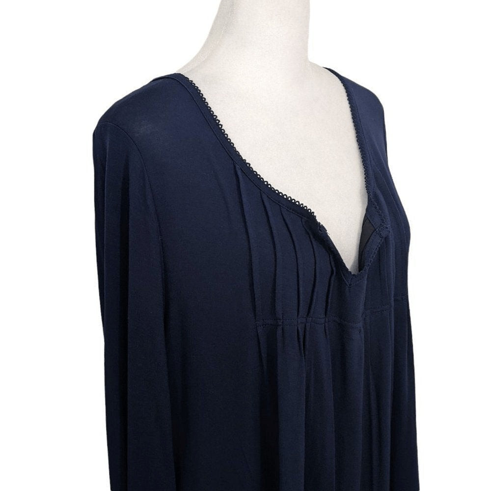 Nuit Rouge Navy Tee NWT Size Large Navy Long Sleeve Top